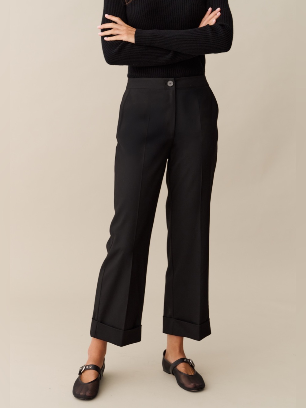 NWT Few Moda Seren Pant size 2 black crop dress pants Kourt